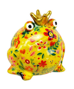 Pomme-Pidou Spardose "Frosch Freddy" Flowers&Leaves, Gelb