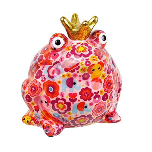 Pomme-Pidou Spardose "Frosch Freddy" Elephants, rosa