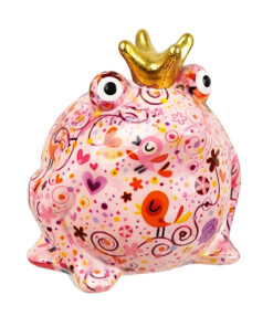 Pomme-Pidou Spardose "Frosch Freddy" Birds, rosa