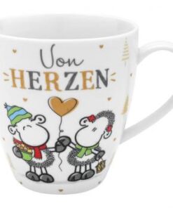 Sheepworld Tasse "Von Herzen" Wintermotiv