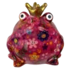 Pomme-Pidou Spardose "Frosch Freddy" Flower Mix, pink, Front