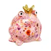 Pomme-Pidou Spardose "Frosch Freddy" Birds, Rosa