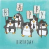 Pop-up-Musikkarte "Happy Birthday" Pinguine mit Licht-Effekt