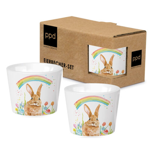 ppd Eierbecher-Set "Rainbow Rabbit"