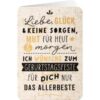 Sheepworld Grußkarte Leinen - Liebe, Glück & keine Sorgen