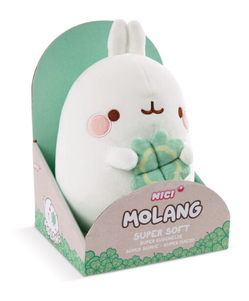 NICI Kuscheltier "Molang" mit Kleeblatt, 16 cm