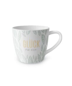 Geschenk für Dich - Maxibecher "Glück für Dich" (Blatt)