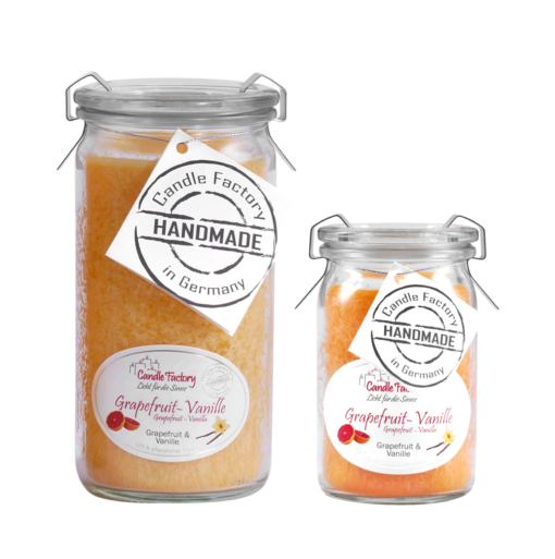 Candle Factory Duftkerze - Grapefruit-Vanille im Weck-Glas