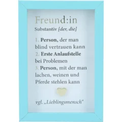 Mini-Bilderrahmen mit Schriftzug "Freund:in"