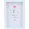 Mini-Bilderrahmen mit Schriftzug "Schön" Weiß/Rosa
