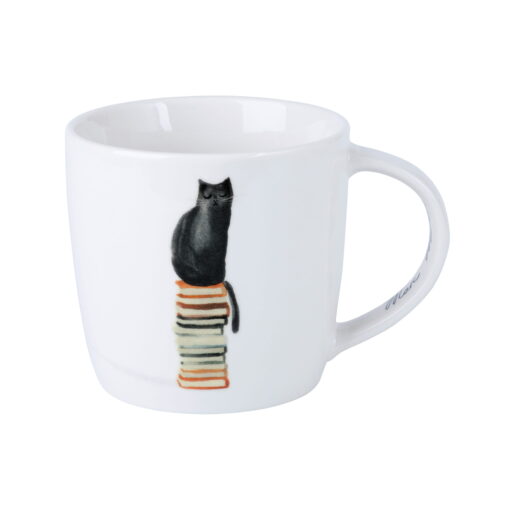 M&W Porzellan-Becher "Well Read Cat" in Geschenkbox