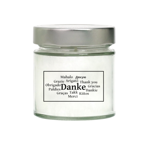 Duftkerze Danke (verschiedene Sprachen) - Candle Factory