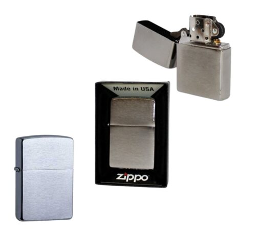 Zippo Feuerzeug Chrome Gebürstet