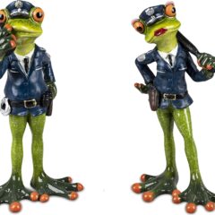 Froschhausen - Frosch Polizei, hellgrün, sortiert