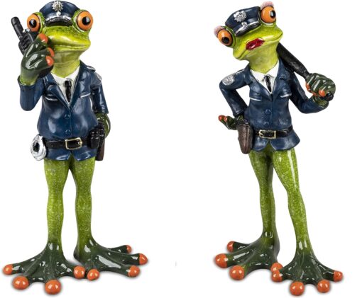 Froschhausen - Frosch Polizei, hellgrün, sortiert