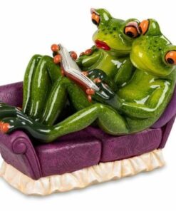 Froschhausen - Froschpaar auf Sofa, hellgrün