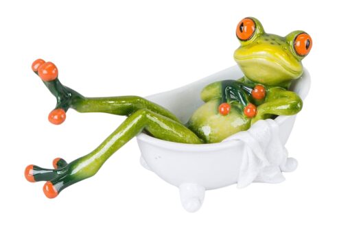 Froschhausen - Frosch in Badewanne, hellgrün