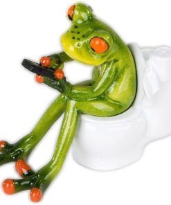 Froschhausen - Frosch auf Toilette, hellgrün