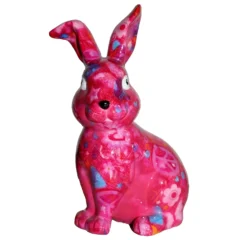 Pomme-Pidou Spardose "Hase Helena" Love & Peace, Pink
