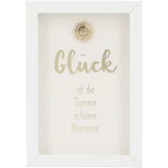Mini-Bilderrahmen mit Schriftzug "Glück"