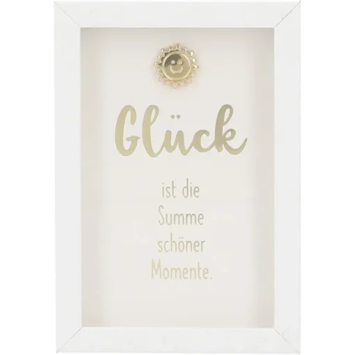 Mini-Bilderrahmen mit Schriftzug "Glück"