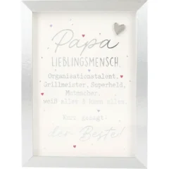 Mini-Bilderrahmen mit Schriftzug "Papa Lieblingsmensch"