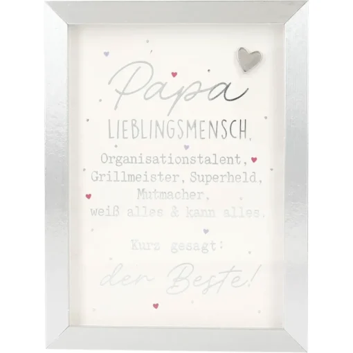 Mini-Bilderrahmen mit Schriftzug "Papa Lieblingsmensch"
