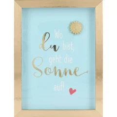 Mini-Bilderrahmen mit Schriftzug "Sonne"