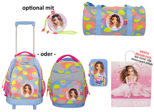 TOPModel "FLASH" Schulrucksack-Set - Kollektion 2024 + GRATIS Wundertüte