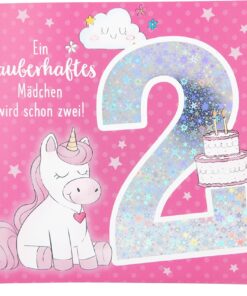 Musikkarte 2. Geburtstag / pink