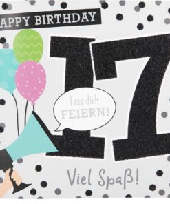 Musikkarte 17. Geburtstag / weiß