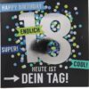 Musikkarte 18. Geburtstag / schwarz