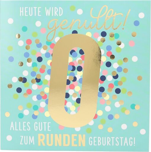 Musikkarte runder Geburtstag / genullt