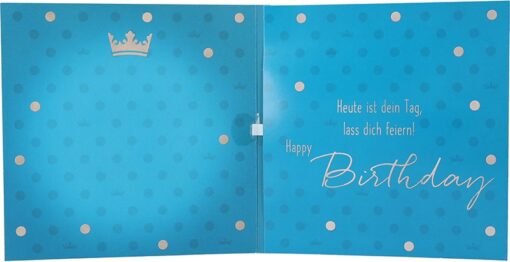 Musikkarte 50. Geburtstag / blau