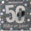 Musikkarte 50. Geburtstag / grau