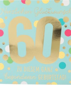 Musikkarte 60. Geburtstag / Konfetti