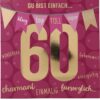 Musikkarte 60. Geburtstag / pink