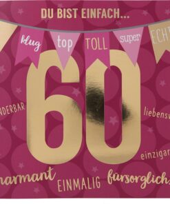 Musikkarte 60. Geburtstag / pink