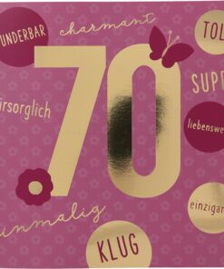 Musikkarte 70. Geburtstag / lila