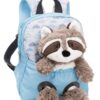 NICI Rucksack hellblau mit Waschbär