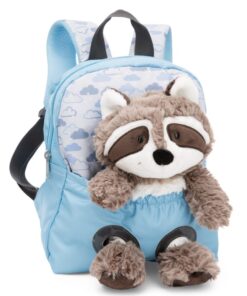 NICI Rucksack hellblau mit Waschbär