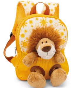 NICI Rucksack gelb mit Löwe Plüschtier 25cm