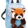 NICI Rucksack hellblau mit Panda Plüschtier 25cm