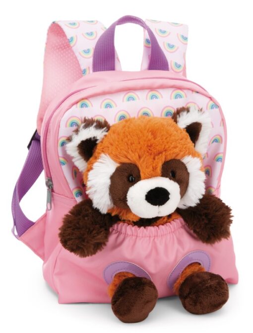 NICI Rucksack rosa mit Panda Plüschtier 25cm