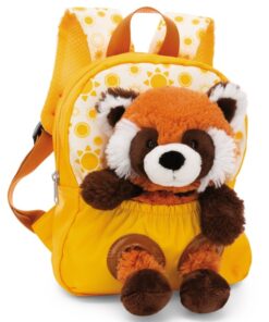 NICI Rucksack gelb mit Panda Plüschtier 25cm