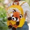 NICI Rucksack gelb mit Panda Plüschtier 25cm