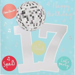 Musikkarte 17. Geburtstag / türkis