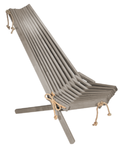 ECOCHAIR Liegestuhl aus Birke - Grau - geölt