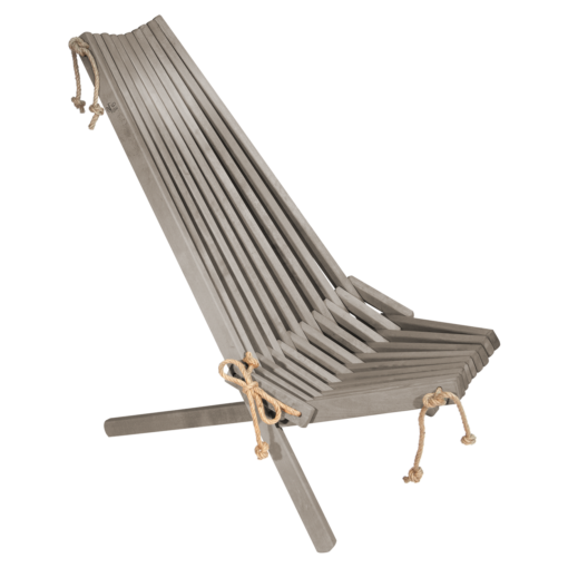 ECOCHAIR Liegestuhl aus Birke - Grau - geölt