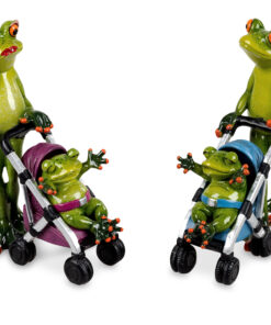 Formano Frosch mit Kinderwagen, hellgrün - Froschhausen